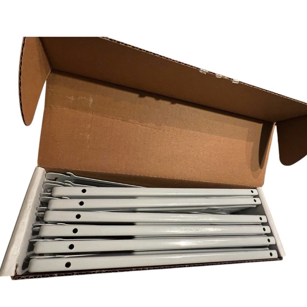 12-PK ClosetMaid 2853 ShelfTrack 12-Inch Locking Shelf Brackets, White, 12-PK